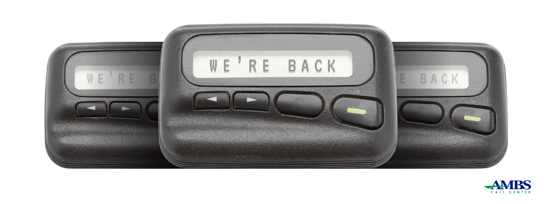 Three Pagers With A Message Saying Were Back